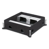 Hubbell HBLCFB401CB 4-Gang Shallow, Concrete, Recessed Cast Iron Floor Box